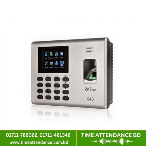 ZKTeco K40 Fingerprint & RFID Access Control and Time Attendance with Built-in Battery Backup