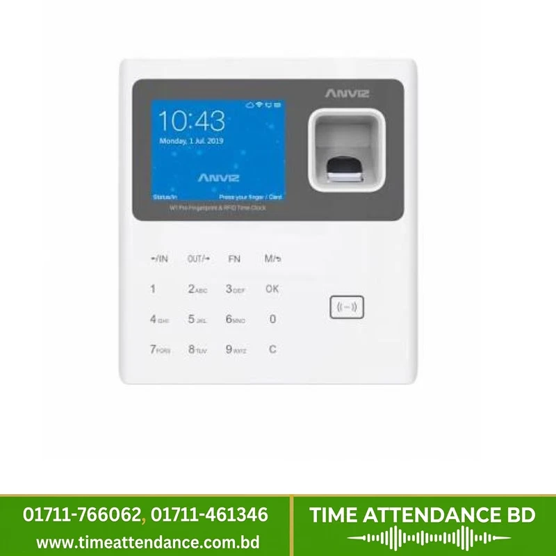 Anviz W1 Pro Colour Screen Fingerprint & RFID Clocking in Machine