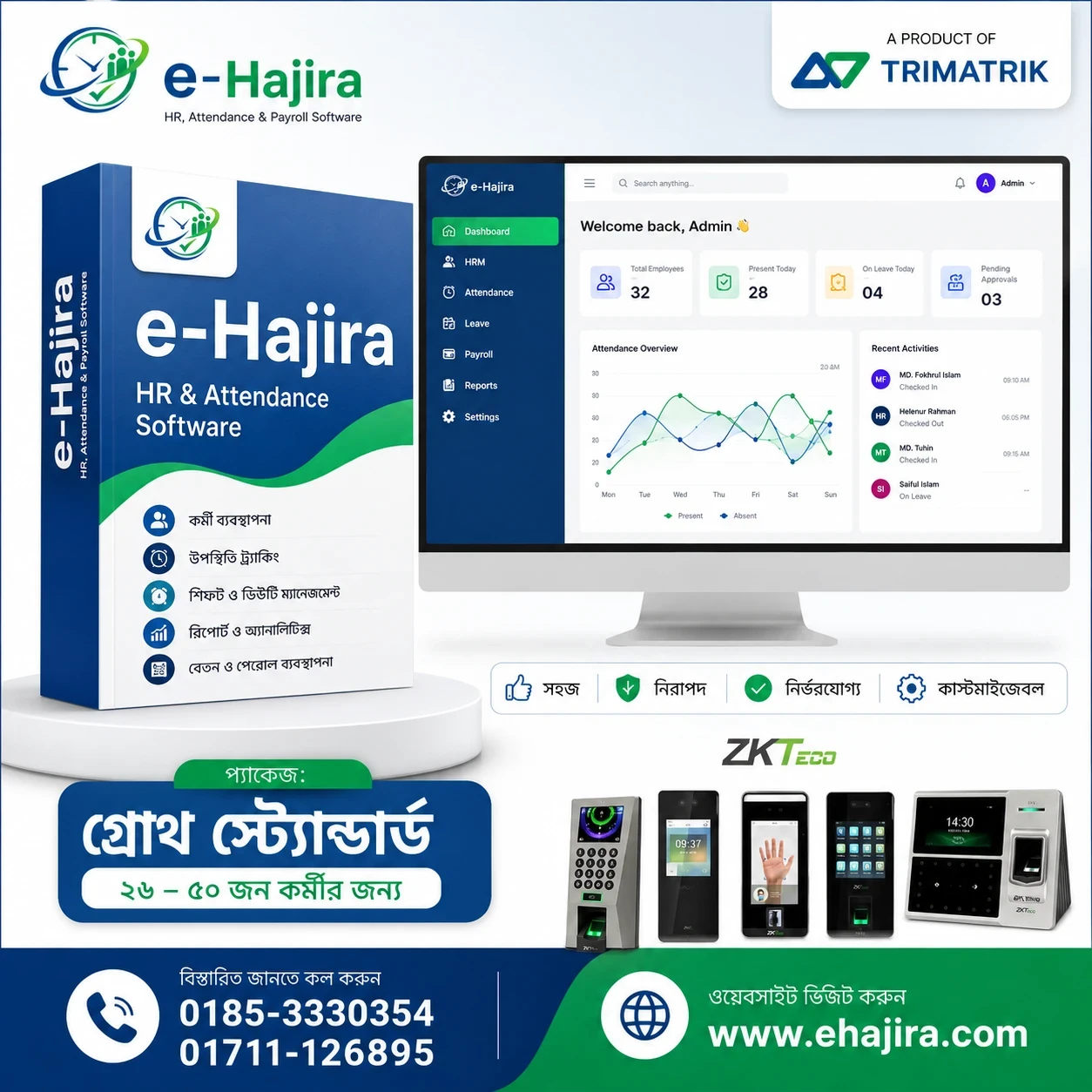 Cloud-Based HR & Payroll Software for 26–50 Employees | eHajira Growth Standard