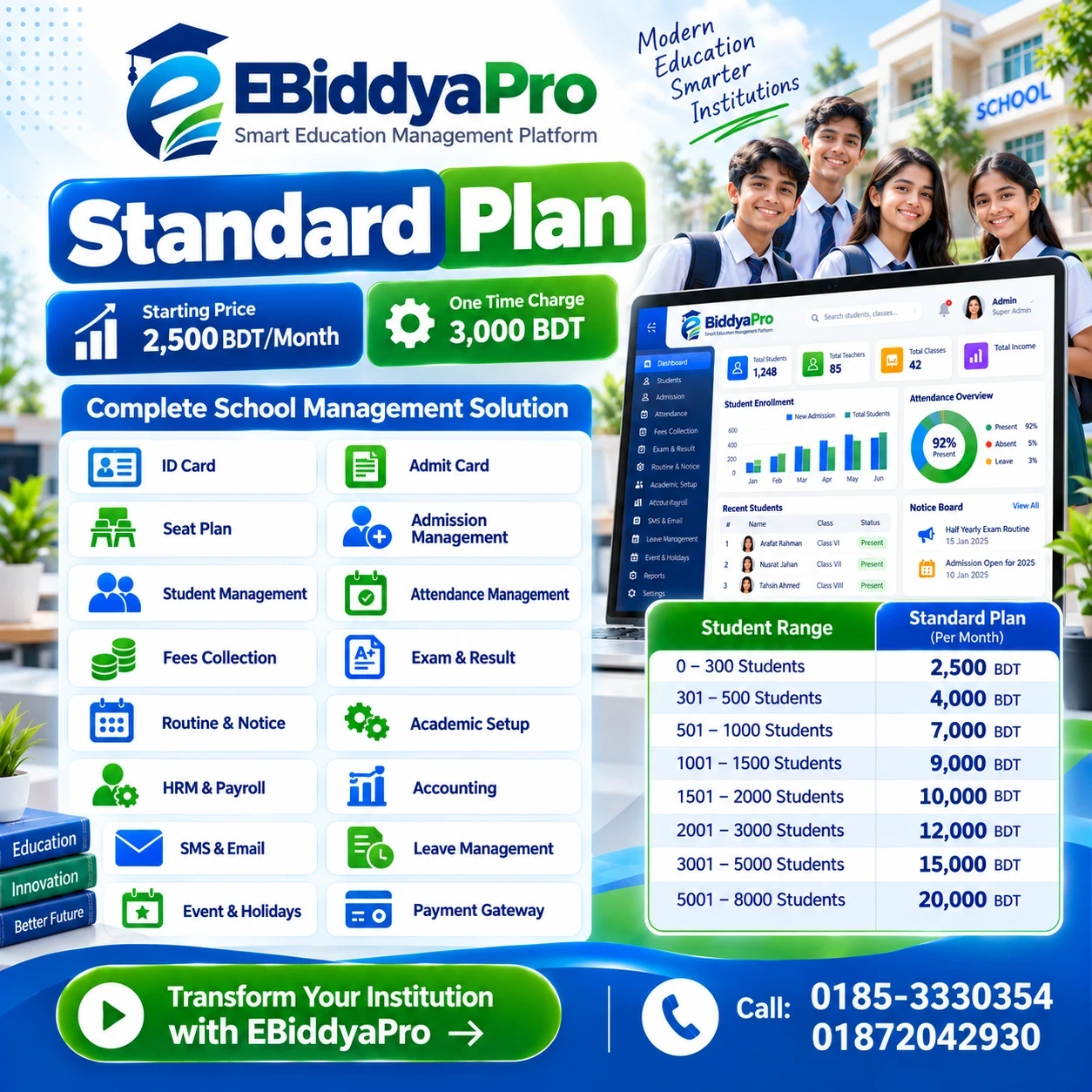 EBiddyaPro Standard Plan – Advanced School Management Software