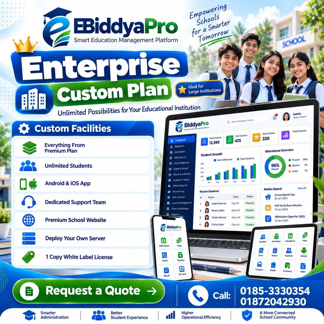 EBiddyaPro Enterprise – Custom Education Management Solution